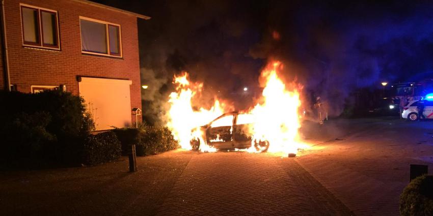 Foto van autobrand in Coevorden
