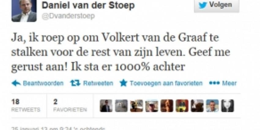 Europarlementari&euml;r Dani&euml;l van der Stoep roept op Volkert te stalken