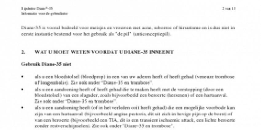 Nederlandse vrouwen mogelijk overleden door gebruik Diane-35 pil