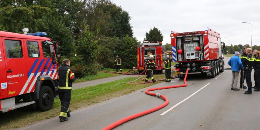 Brand in leegstaad pand in Emmen