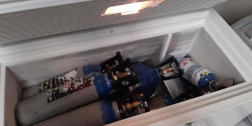 flessen lachgas in koeling