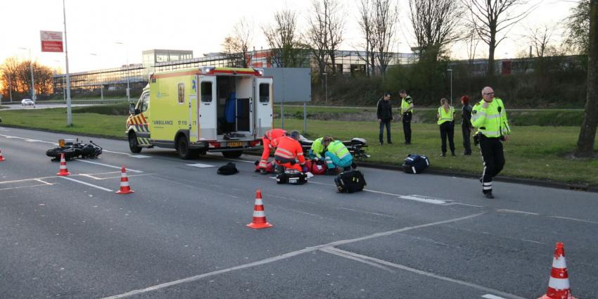 Motorrijder gewond bij aanrijding in Rotterdam