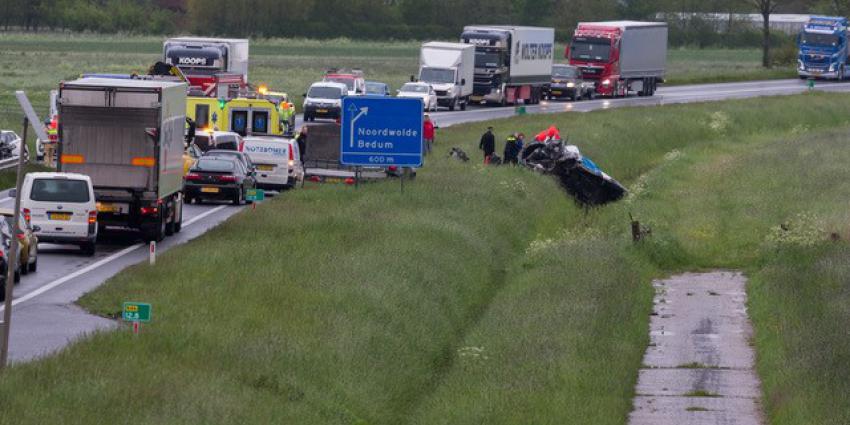 N46 volledig afgesloten door ongeval