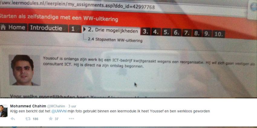 'Foto raadslid Mohammed Chahim misbruikt door UWV'