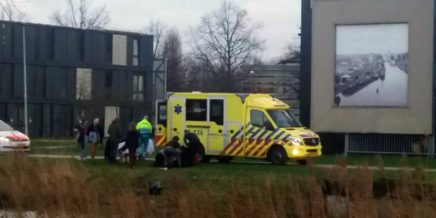 Vrouw te water in Groningen
