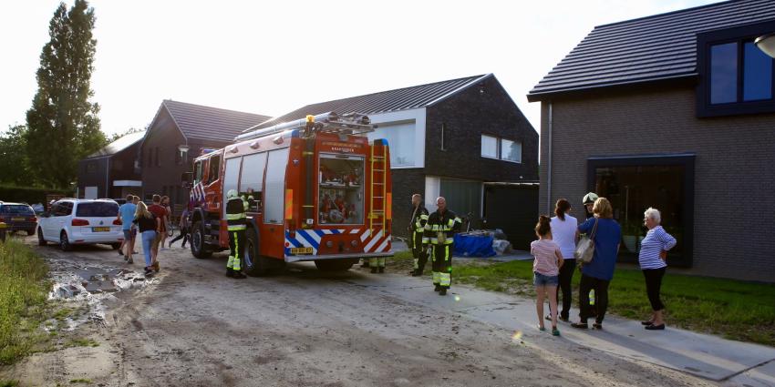 Brandende gasfles in Boxtel