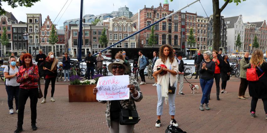 Demonstratie voor Femke Halsema
