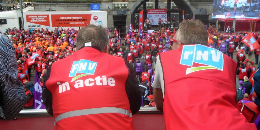 Foto van demonstratie op Grote Markt