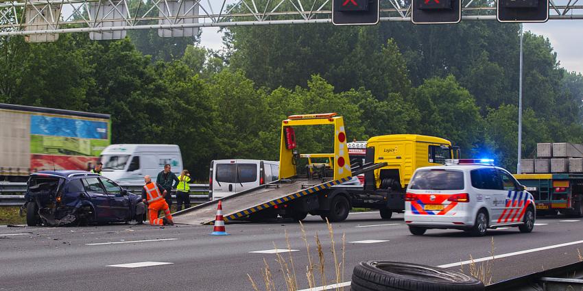 linke vertraging na ongeval met meerdere voertuigen op snelweg A2 bij Liempde