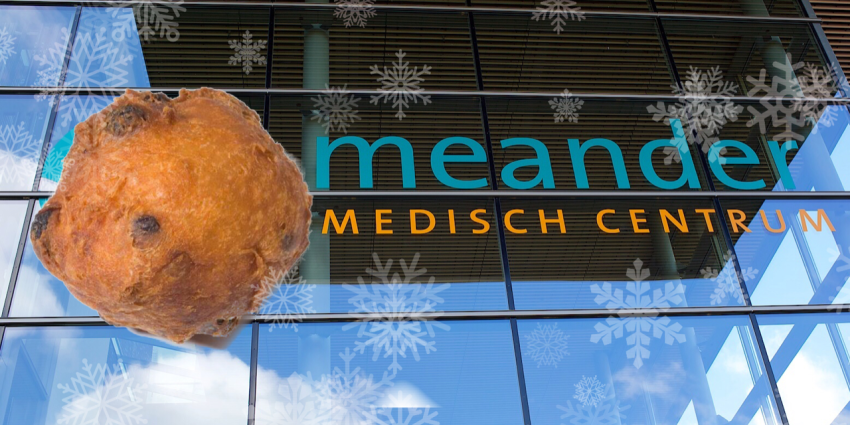 Oliebollen voor bedfiets in Meander Ziekenhuis