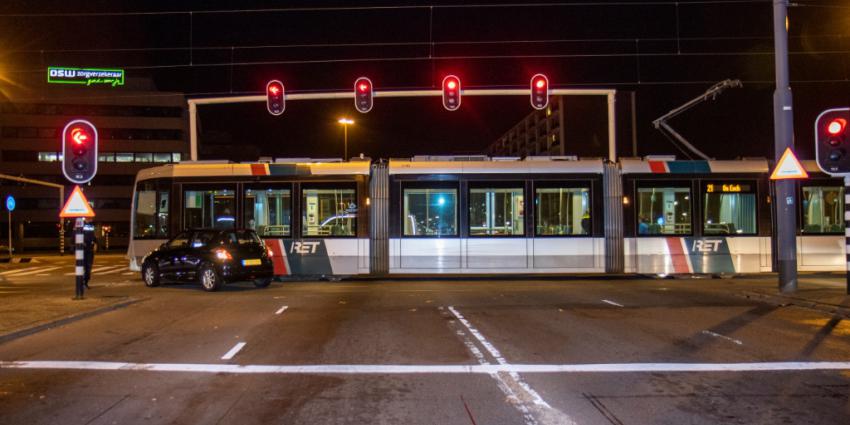 Aanrijding tussen tram en auto