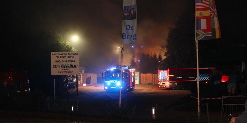 Foto van grote brand op camping | Willy Smits | www.112journaal.nl