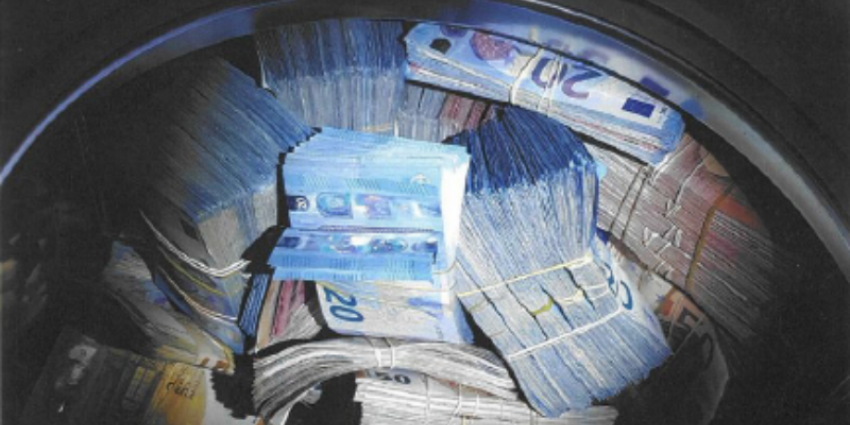 350.000 euro aangetroffen in wasmachine