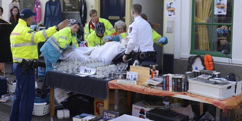 foto van brand op vrijmarkt