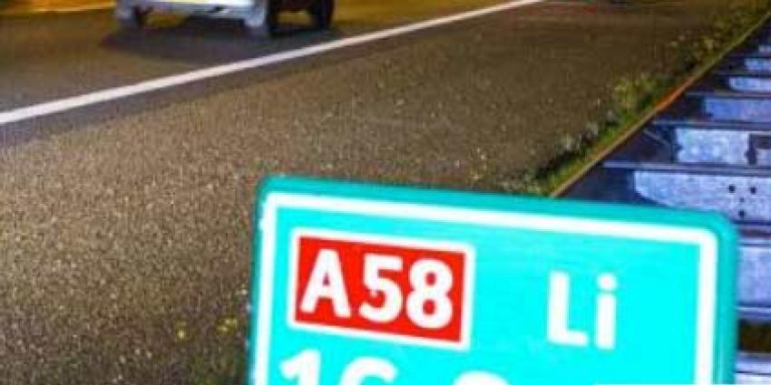 A58 dicht door ernstig ongeval
