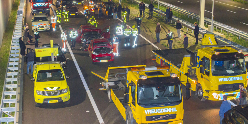 Nieuwe A4 vast na aanrijding