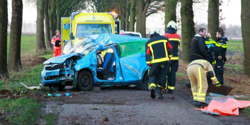 Gewonde bij eenzijdige aanrijding met boom in Nieuwediep