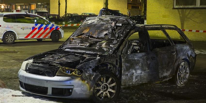 Gestolen Audi uitgebrand op parkeerterrein in Den Bosch