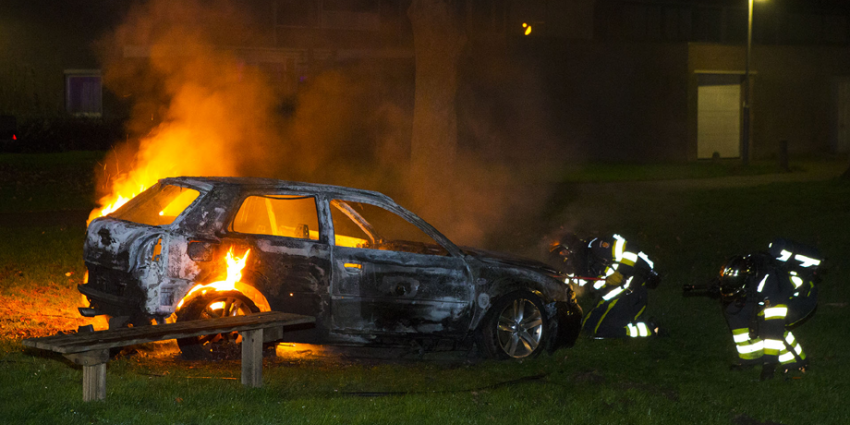 Auto in vlammen op in &#039;s-Hertogenbosch