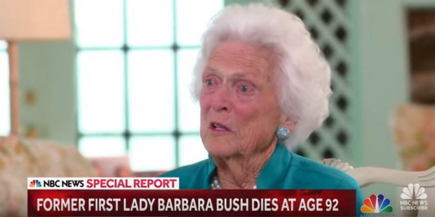 Barbara Bush, vrouw en moeder van een Amerikaanse president, op 92-jarige leeftijd overleden