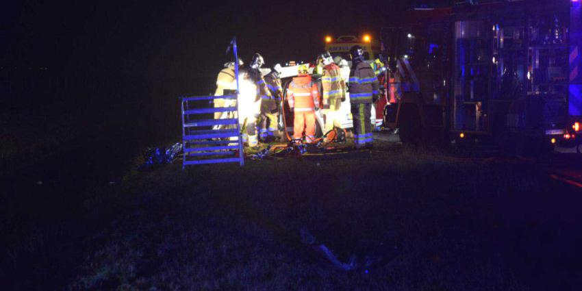 Automobilist overleden bij ernstig ongeval N36 Stegeren