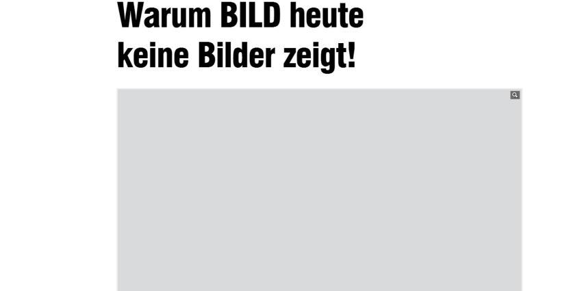 Duitse krant Bild zonder foto's