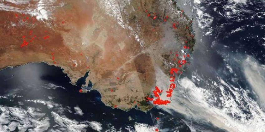 Kans op bosbranden Australië toegenomen door klimaatverandering
