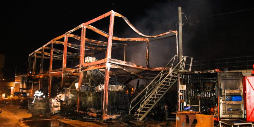 botlekbrug, dicht, brand, bouwkeet 