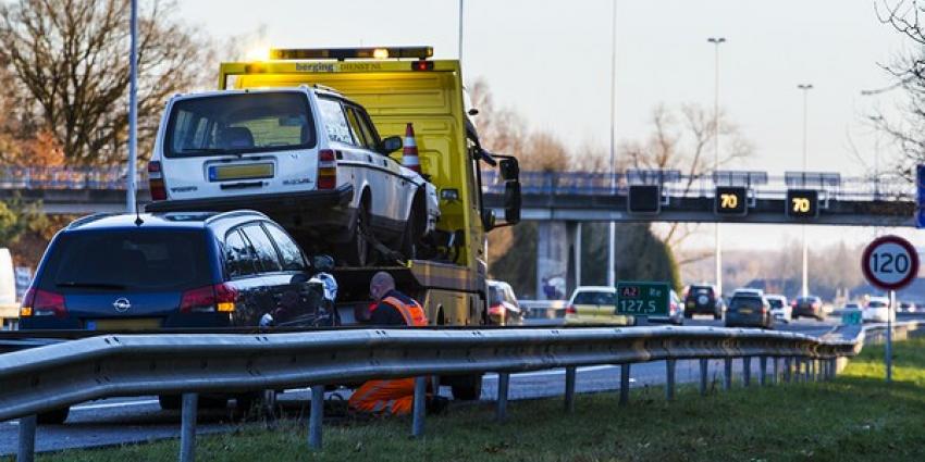 Ongeval met meerdere voertuigen op snelweg bij Boxtel
