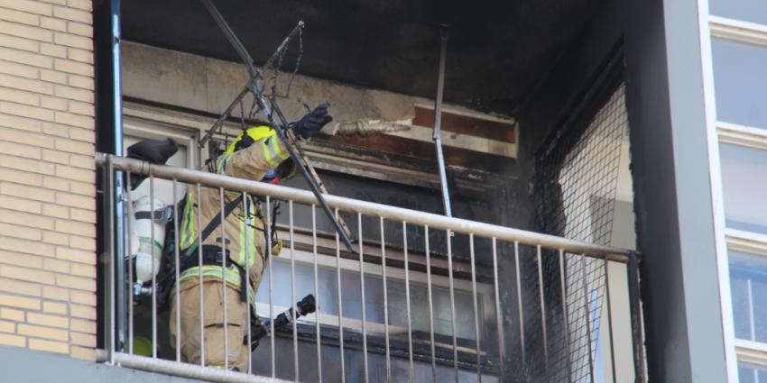 Veel schade na uitslaande brand in flat Schiedam 