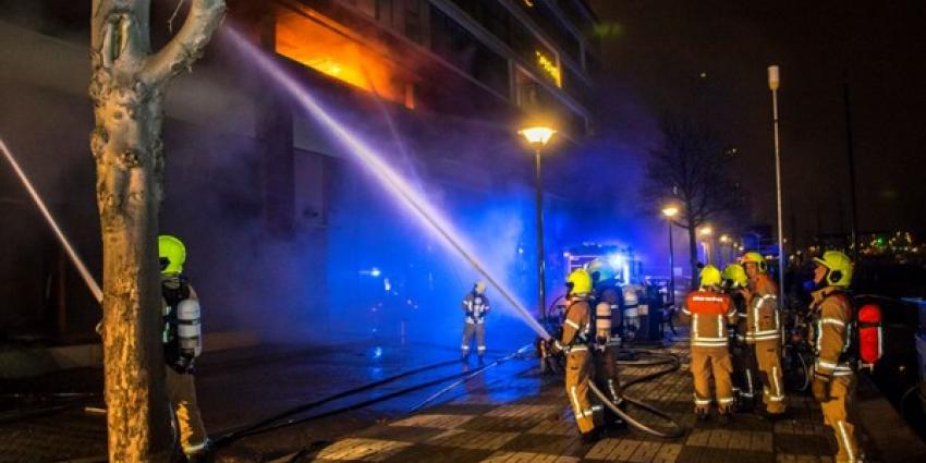 Grote brand in Lounchebar Comptoir in Rotterdam 