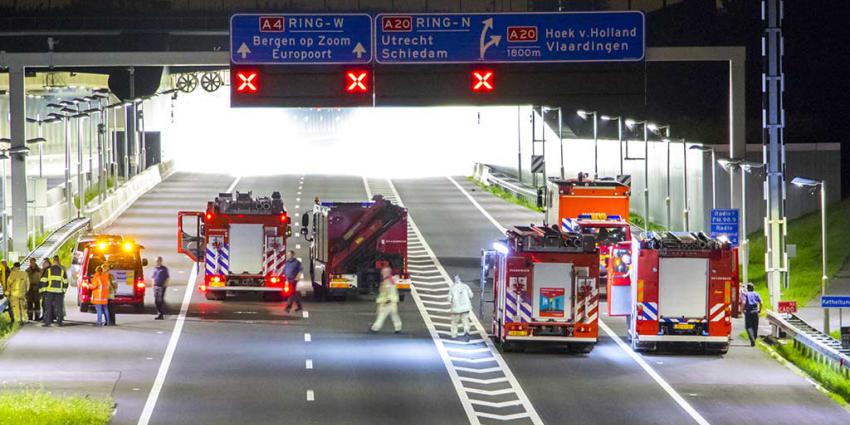 Ketheltunnel A4 dicht voor brandweeroefening