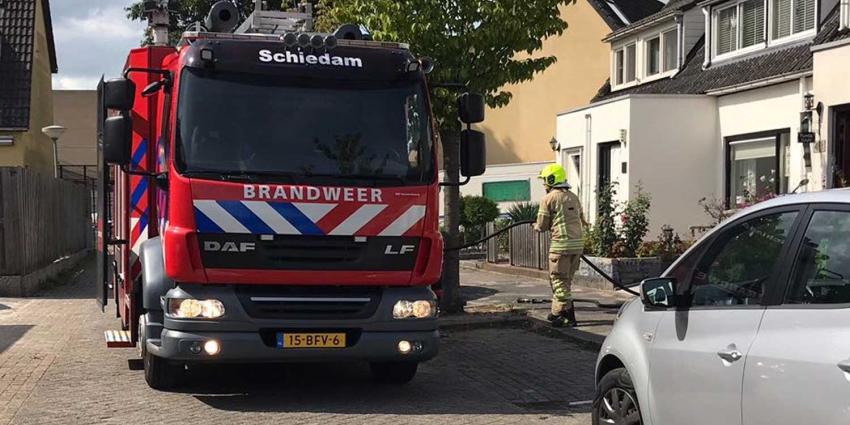 Brand in schuur in Schiedam