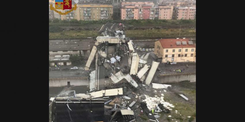 Grote snelwegbrug in Italië ingestort, slachtoffers onder puin