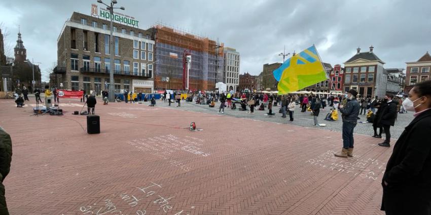 Demonstratie grote markt