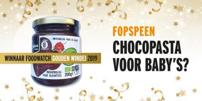 winnaar, gouden windei, foodwatch, chocopasta, baby