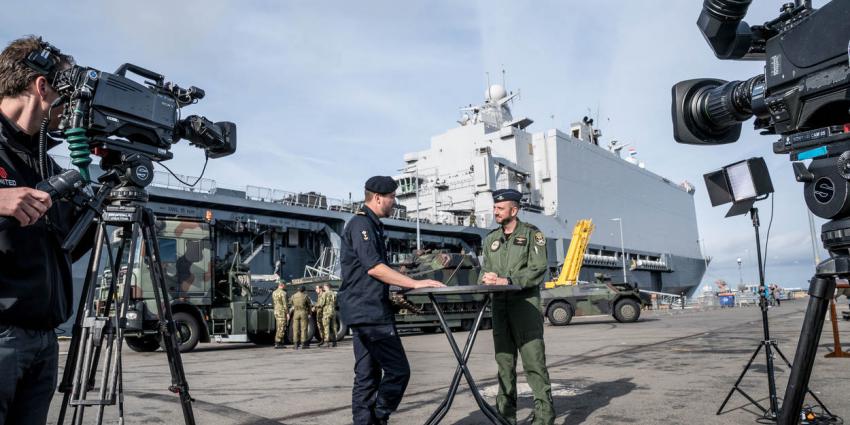 Amfibisch transportschip neemt deel aan bevrijding Noorwegen