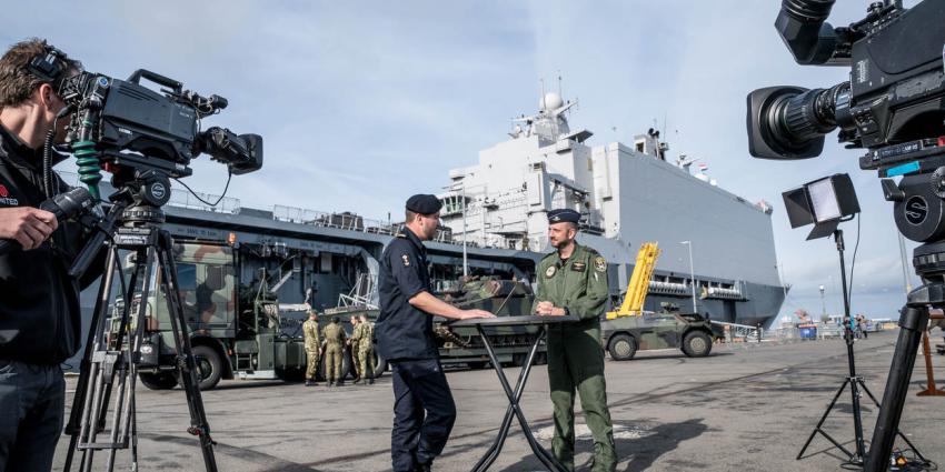 Amfibisch transportschip neemt deel aan bevrijding Noorwegen