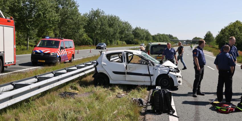 Brandweer ter plaatse bij ongeval
