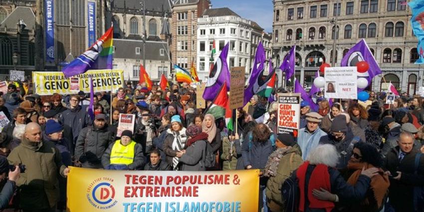 Demonstratie tegen racisme in Amsterdam rustig verlopen