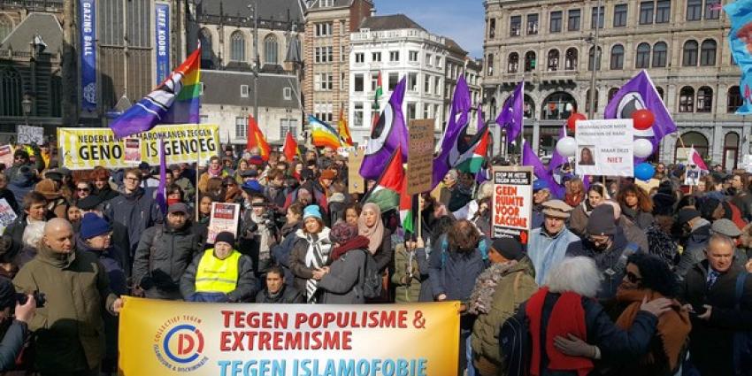 Demonstratie tegen racisme in Amsterdam rustig verlopen