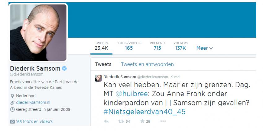 PvdA-voorman Samson stopt met twitter