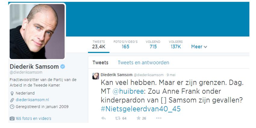 PvdA-voorman Samson stopt met twitter