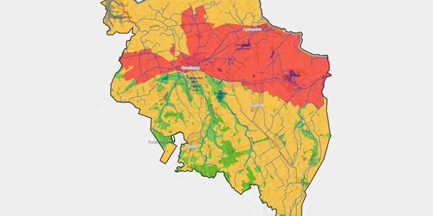 Kaart Drenthe en Groningen