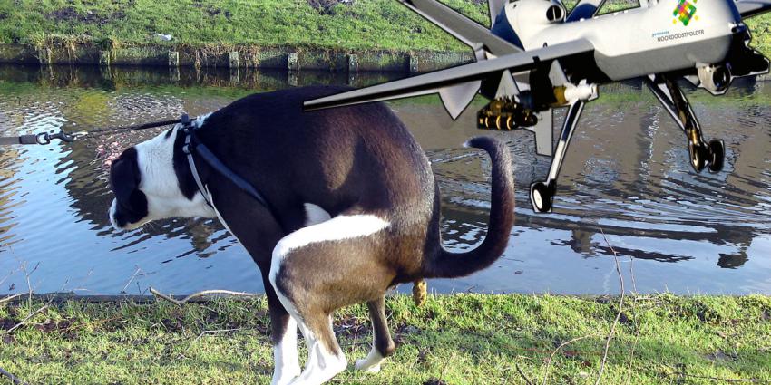 Gemeente Emmeloord gaat hondenpoep te lijf met drone 