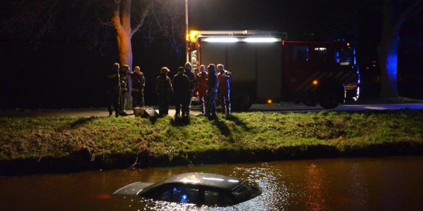 Auto te water tussen Zuidbroek en Muntendam