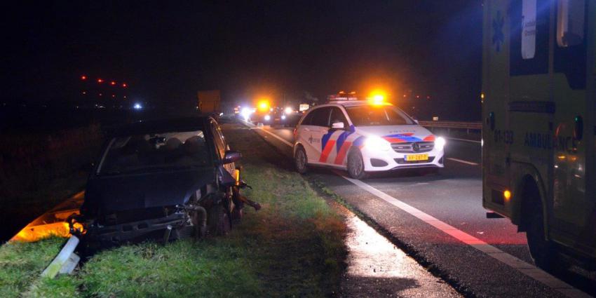 Zwaar beschadigde auto