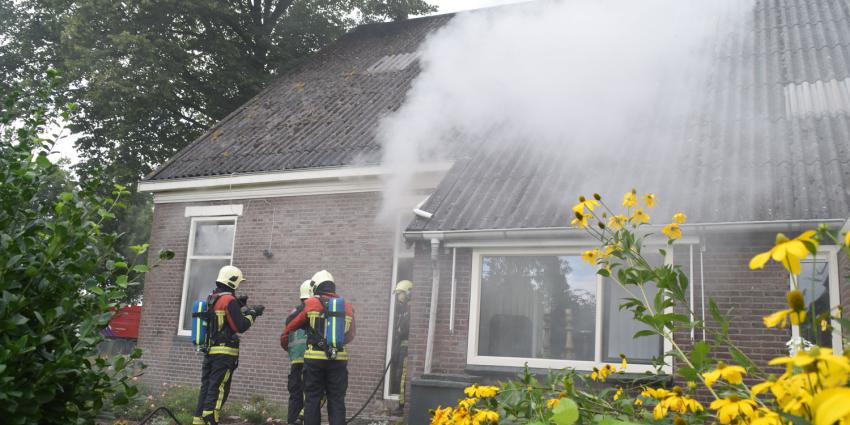 Brand in boerderij in Nieuwlande