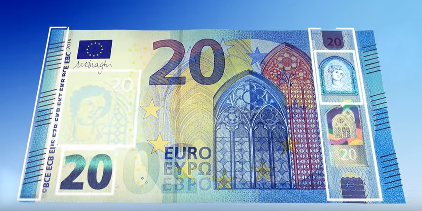 Het nieuwe 20 euro biljet eind deze maand op de markt