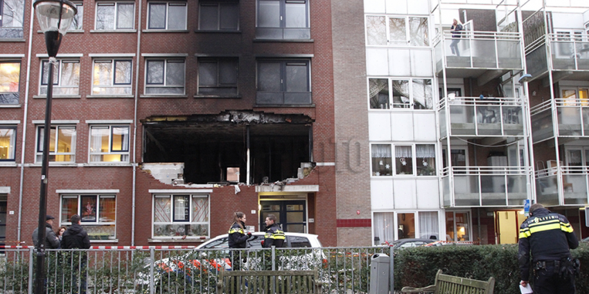 Ravage na explosie in woning Rotterdam
